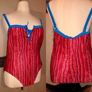 🆕 Coogi Australia Swim 🌊 Monokini 1piece 3x Plus Lace Up Y2K Vintage